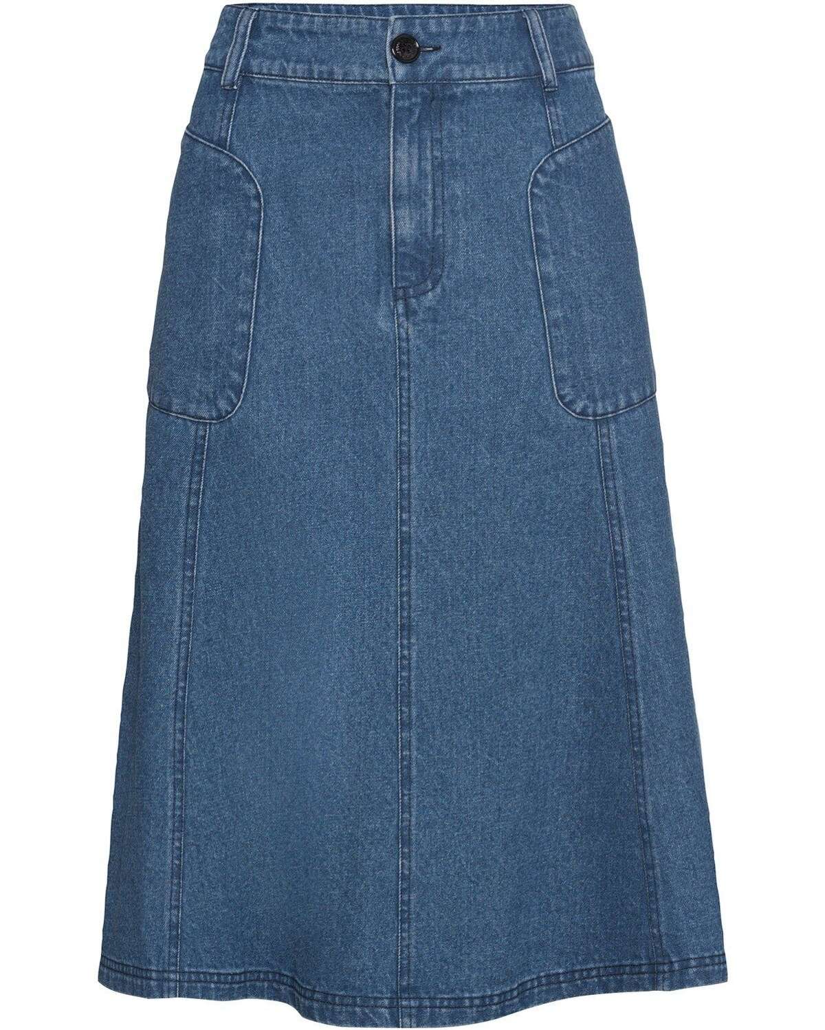 Джинсовая юбка Широкая джинсовая юбка