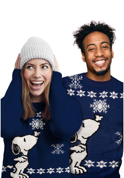 Рождественский свитер The Peanuts Winter Sweater Unisex - Snoopy Blue