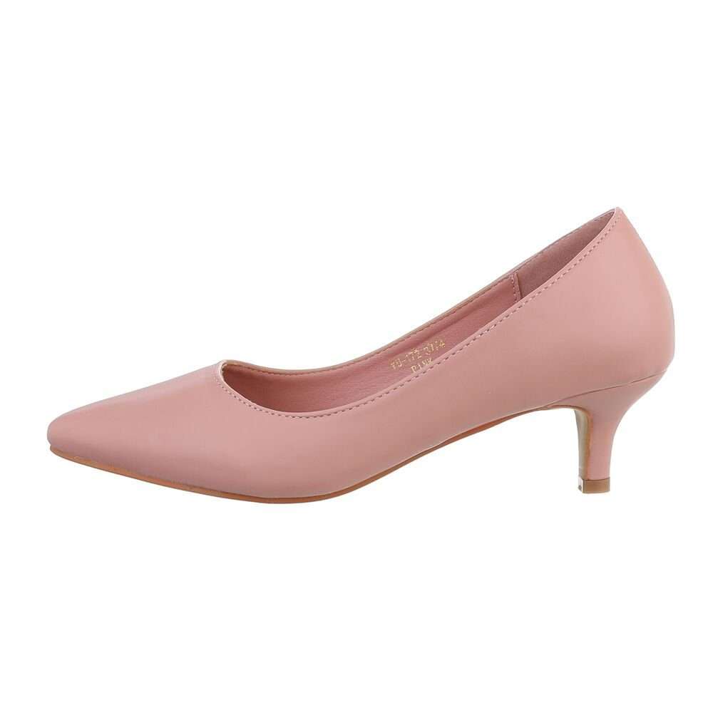 Женские элегантные туфли на блочном каблуке, классические туфли в старом розовом цвете.