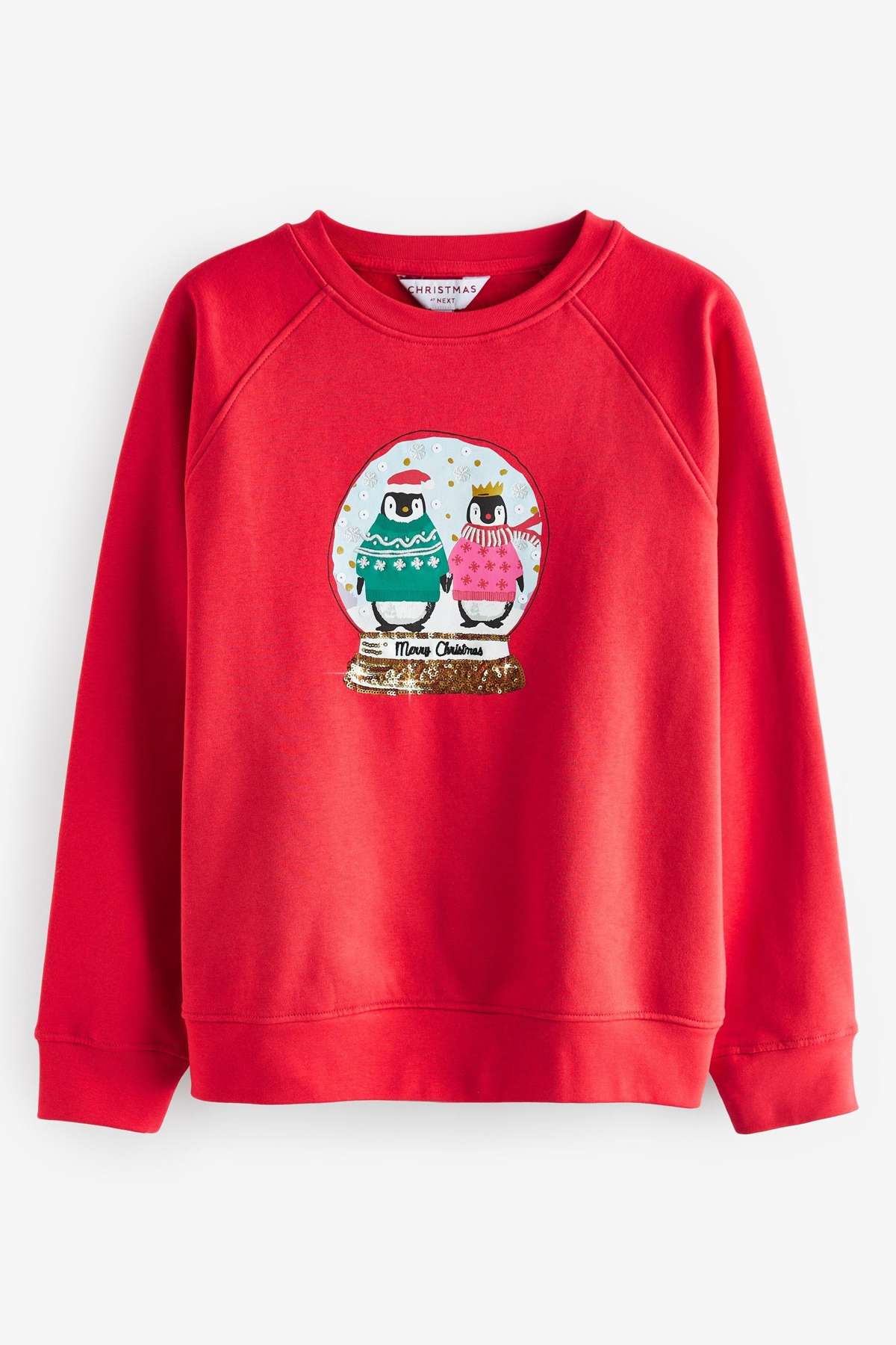 Свитшот Рождественский свитер с пайетками Пингвин Снежный шар (1 шт.)
