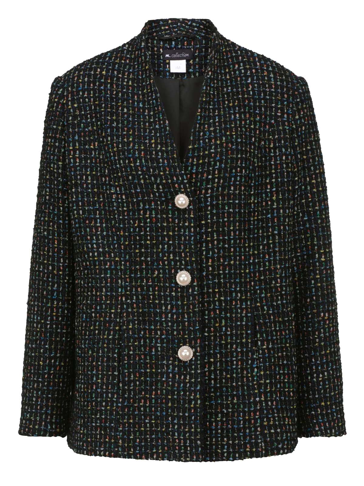 Блузон-пиджак-букле из разноцветной пряжи