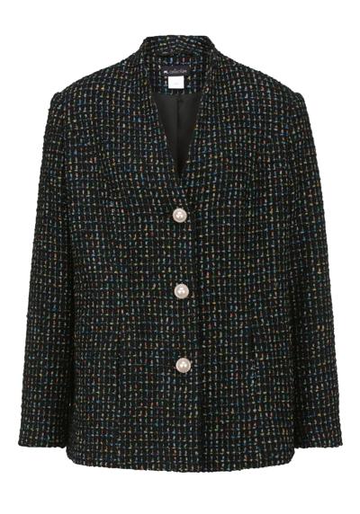 Блузон-пиджак-букле из разноцветной пряжи