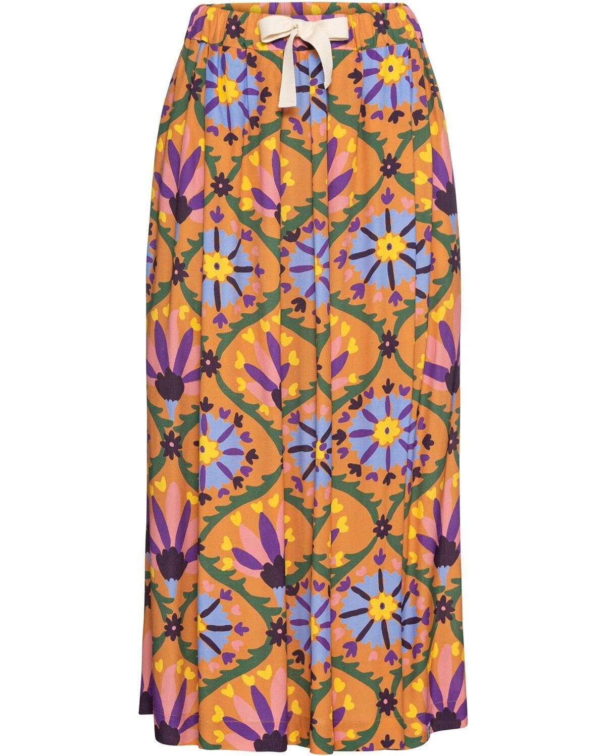 Летняя юбка-юбка-миди с цветочным принтом по всей поверхности