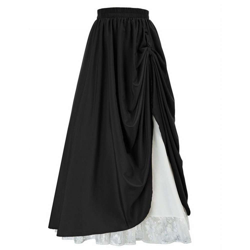 Юбка-трапеция, женская винтажная юбка с кружевной кружевной юбкой, юбка до колен, вечернее платье