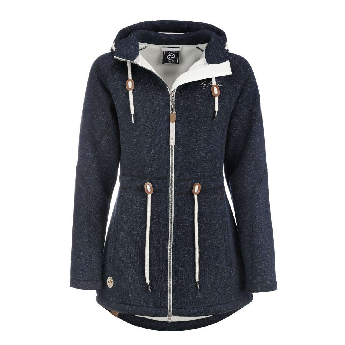 Шерстяное пальто женское флисовое пальто St. Peter-Ording - утепляющая флисовая куртка с капюшоном