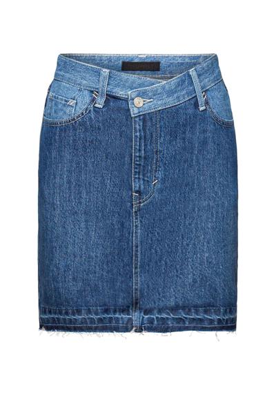 Джинсовая юбка Джинсовая мини-юбка с асимметричным подолом