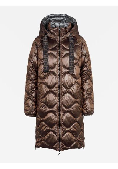 Стеганое пальто TOLA 7739 N3247 Двустороннее пальто со съемным капюшоном и двусторонней молнией.