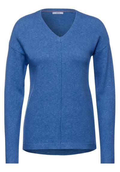 Свитер с V-образным вырезом Пуловер с V-образным вырезом цвета Just Blue Melan (1 шт.) Свободного кроя