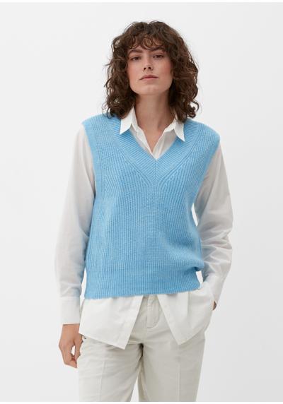 Вязаный свитер-жилет с V-образным вырезом