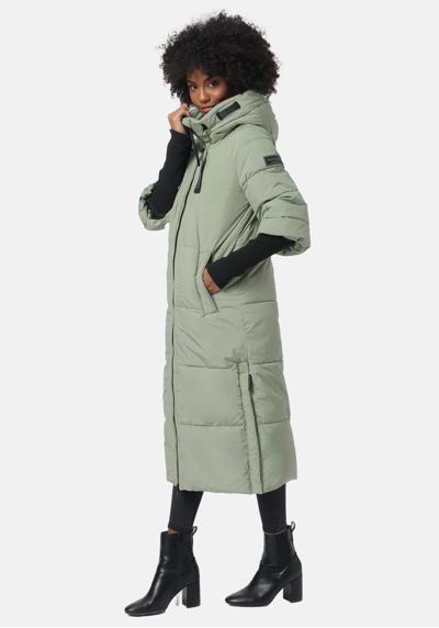 Стеганое пальто Ciao Miau XIV Длинное зимнее пальто с рукавами в рубчик.