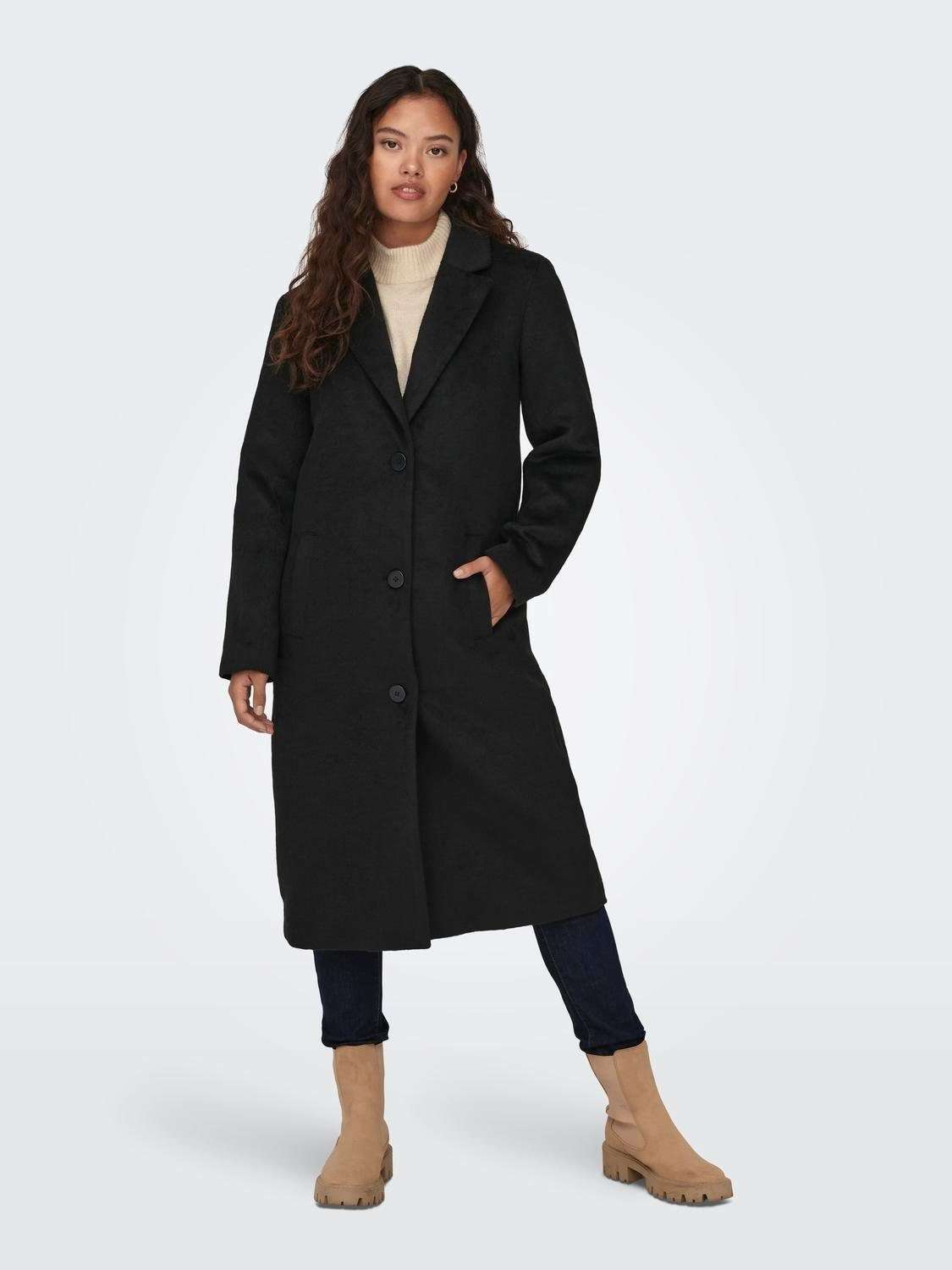 Длинное пальто Длинное пальто ПАЛЬТО с принтом по всей поверхности JDYTENNESSEE 6349 черного цвета-2