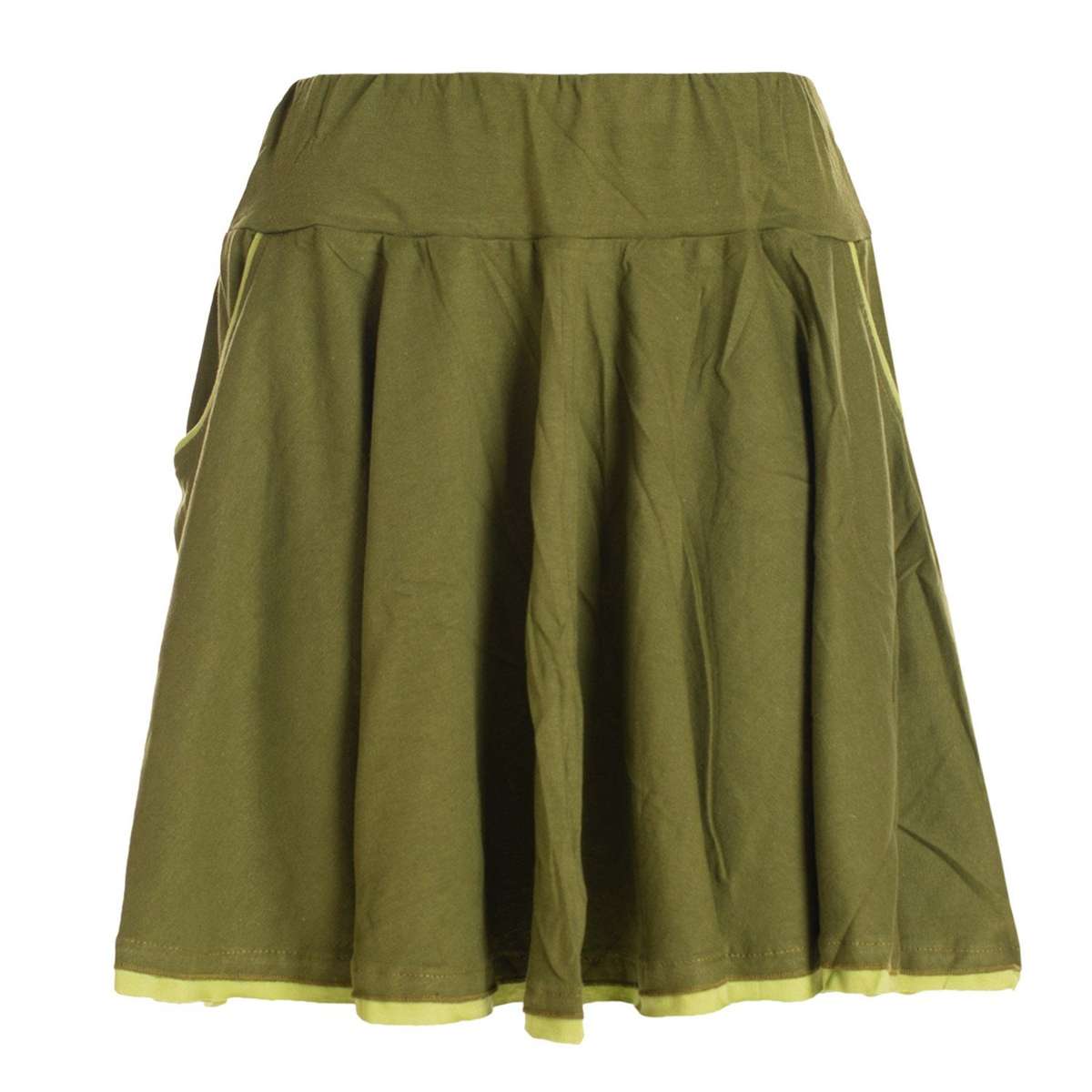 Мини-юбка двухцветная короткая женская юбка мини-юбка танцевальная юбка хлопковая юбка Гоа