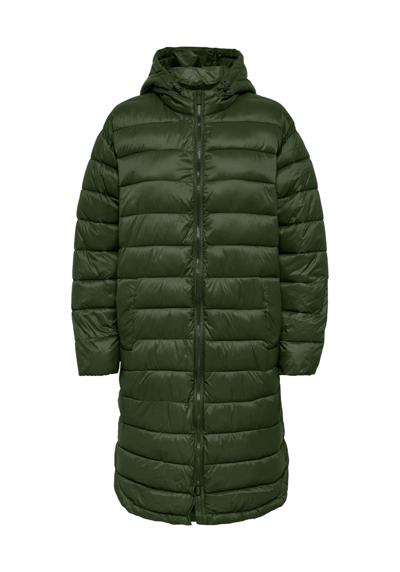 Короткое пальто, удлиненная стеганая куртка, утепленное переходное пальто ONLMELODY 4328 зеленого цвета
