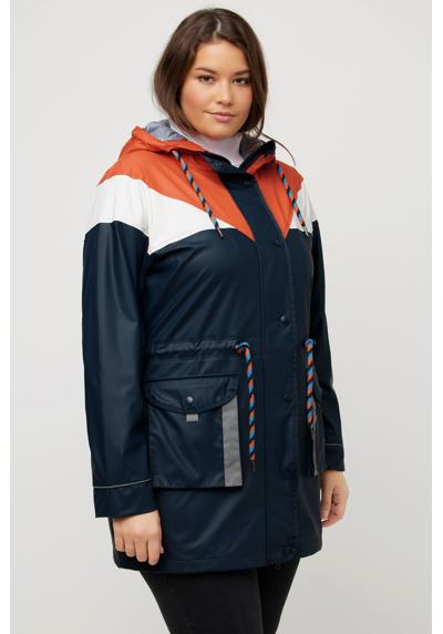Функциональная куртка HYPRAR Куртка Frisian с цветовой блокировкой капюшона и шнурком