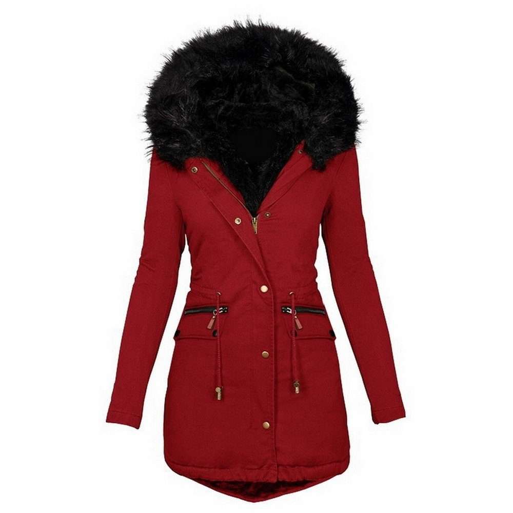 Тренч, ветровка, женское зимнее пальто, теплая куртка средней длины с капюшоном (подходит для различных