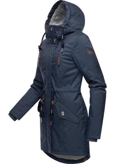 Зимнее пальто Elsie Melange, непромокаемая зимняя парка с капюшоном и флисом Тедди