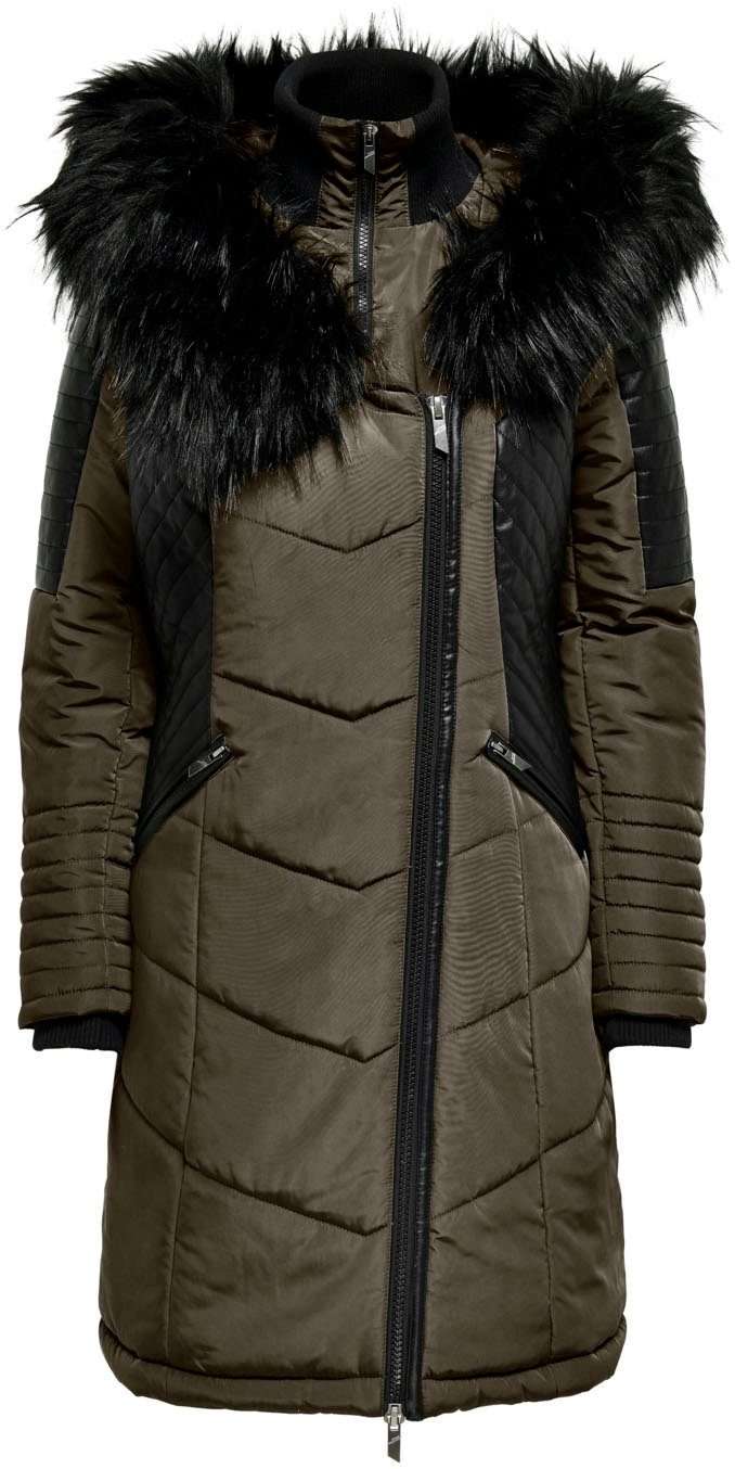 Стеганое пальто ONLNEWLINETTE FUR HOOD COAT OTW