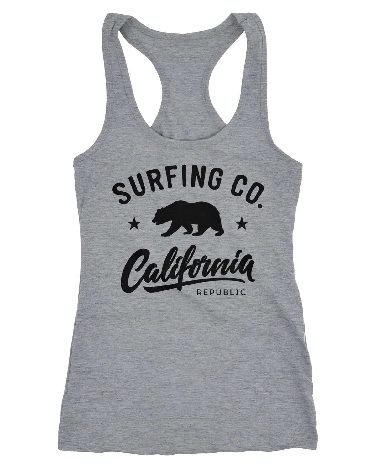 Майка женская безрукавка California Republic Bear Bear Summer Surfing Racerback ®