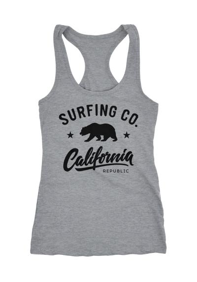 Майка женская безрукавка California Republic Bear Bear Summer Surfing Racerback ®