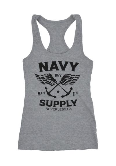 Майка женская безрукавка Nautical Maritime с крыльями Navy Supply Racerback ®