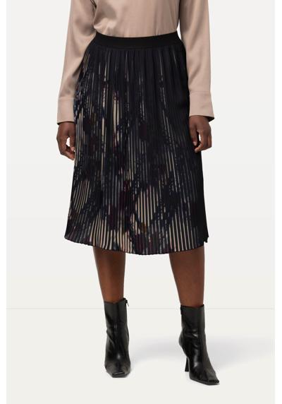 Плиссированная юбка, плиссированная юбка, графический дизайн, эластичный пояс А-силуэта
