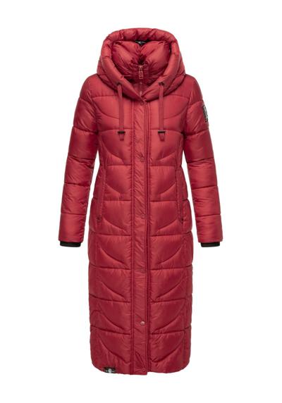 Стеганое вафельное пальто модное зимнее пальто с разрезами и капюшоном