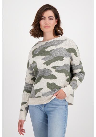 Вязаный свитер пуловер камуфляж в камуфляжном узоре