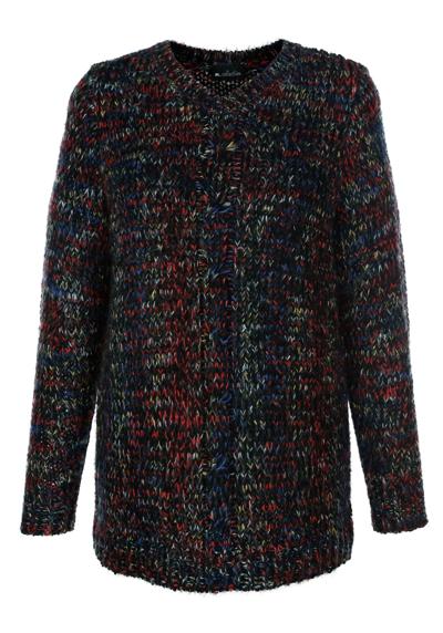 Вязаный свитер-свитер из разноцветной пряжи.