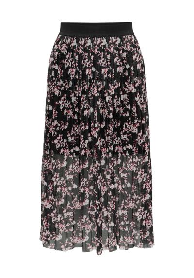 Летняя юбка плиссированная юбка трикотажная юбка миди длинная плиссированная юбка с эластичным поясом 6206 черного цвета-6