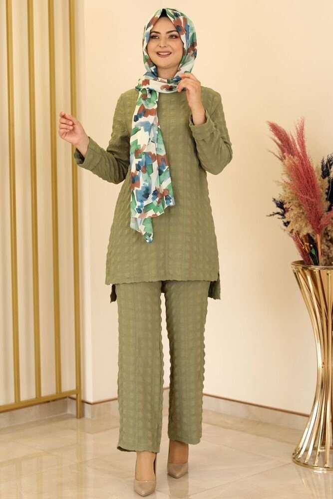 Туника Женская туника с брюками Одежда из двух предметов в хиджабе Modest Fashion (GOZDE) (комплект из двух предметов)