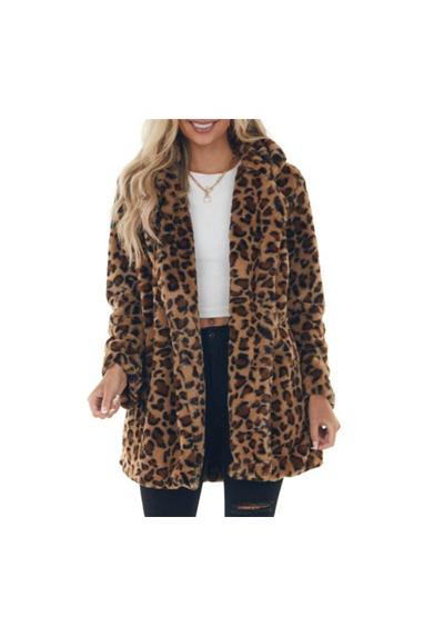 Зимнее пальто женское флисовая куртка с леопардовым принтом весенне-зимняя пуховая куртка женские пальто Leopa