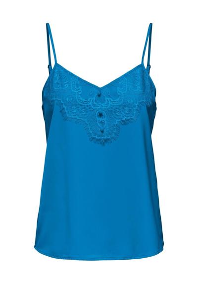 Рубашка Элегантная рубашка без рукавов с кружевным верхом синего цвета JDYSISI 4943