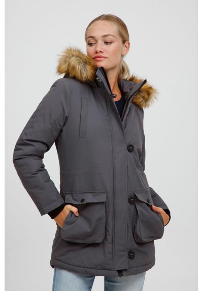 Зимнее пальто Зимнее пальто OXActa с капюшоном и съемным искусственным мехом