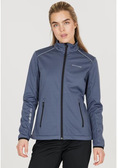 Куртка Zora Softshell с водонепроницаемой и ветрозащитной функцией.