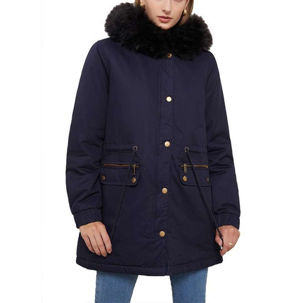 Зимнее пальто, женская уличная куртка на теплой подкладке, парка, флисовое хлопковое пальто