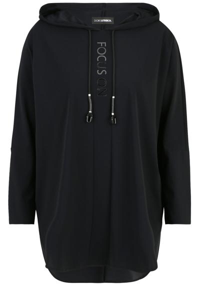 Блузка с длинными рукавами и капюшоном с декоративным принтом и современным дизайном.