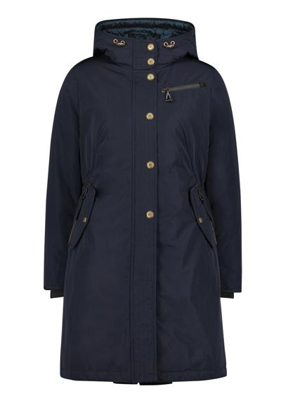Длинное пальто темно-синее стандартного кроя (1 шт.)