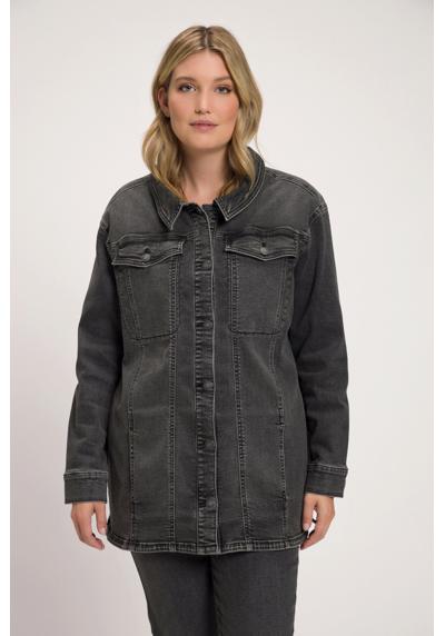 Джинсовая куртка джинсовая куртка оверсайз с декоративными швами воротник-рубашка