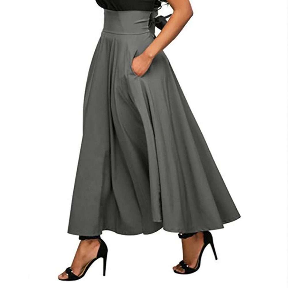 Юбка-трапеция женская плиссированная юбка универсальная эластичная длинная юбка Юбка-трапеция