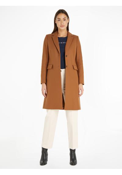 Шерстяное пальто WOOL BLEND CLASSIC COAT с маленькой металлической этикеткой