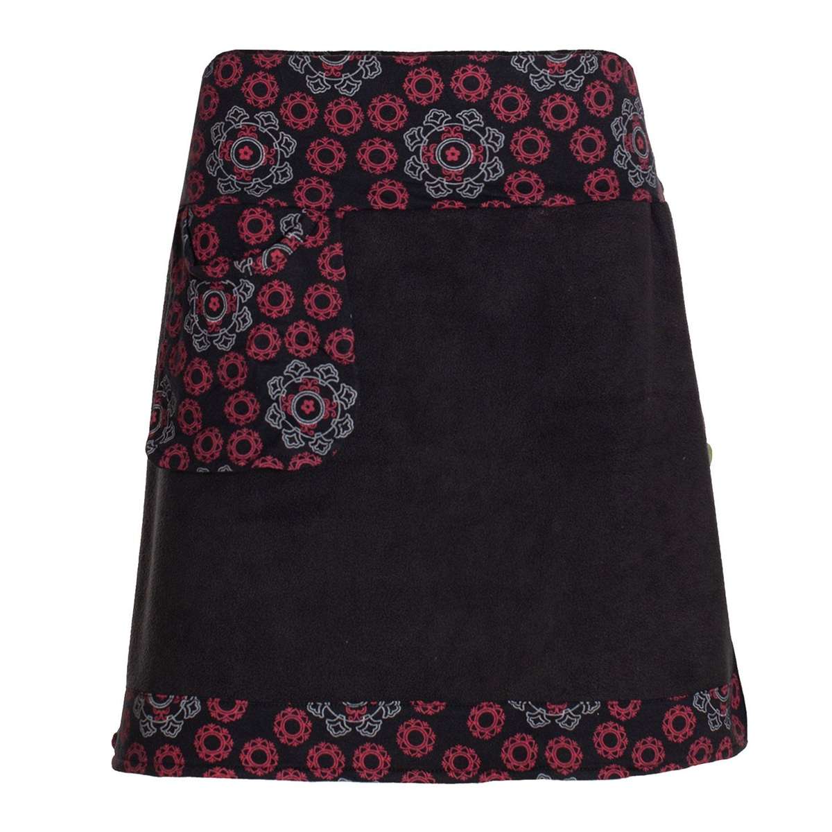 Мини-юбка, термоюбка, теплая боковая сумка, женская зимняя юбка, короткая флисовая юбка в стиле хиппи