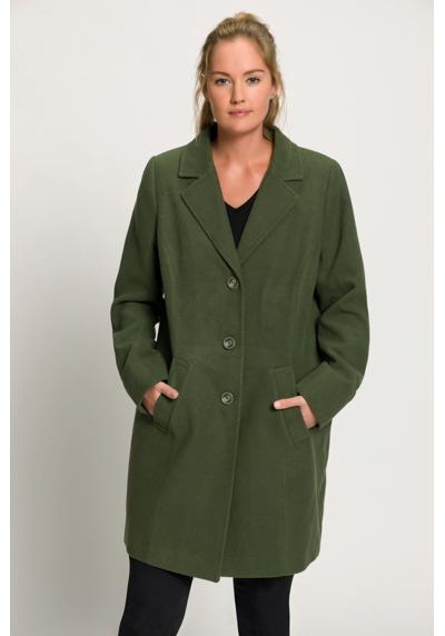 Длинное пальто, пальто из шерсти с воротником-стойкой и лацканами
