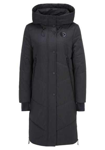 Янтарный &amp; Июньское длинное пальто с капюшоном из ткани