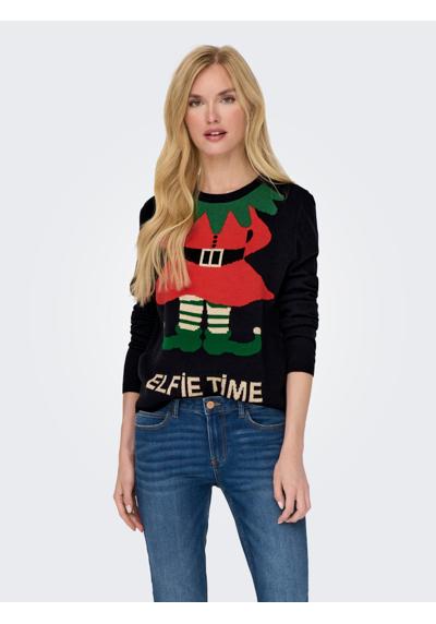 Рождественский свитер ONLXMAS SELFIE LS O-NECK BOX KNT