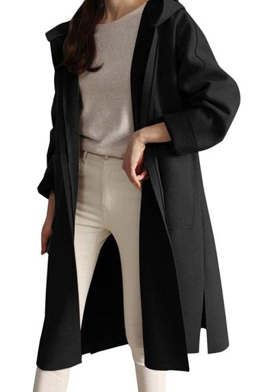 Дафлкот женский длинное зимнее пальто с воротником с лацканами для женщин
