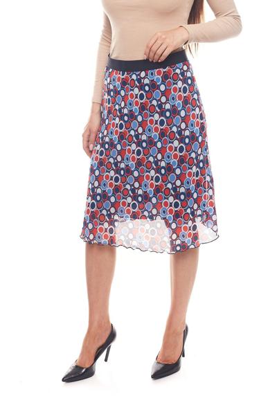 Летняя юбка-юбка, модная женская летняя юбка с ярким круговым узором, юбка-миди синего цвета
