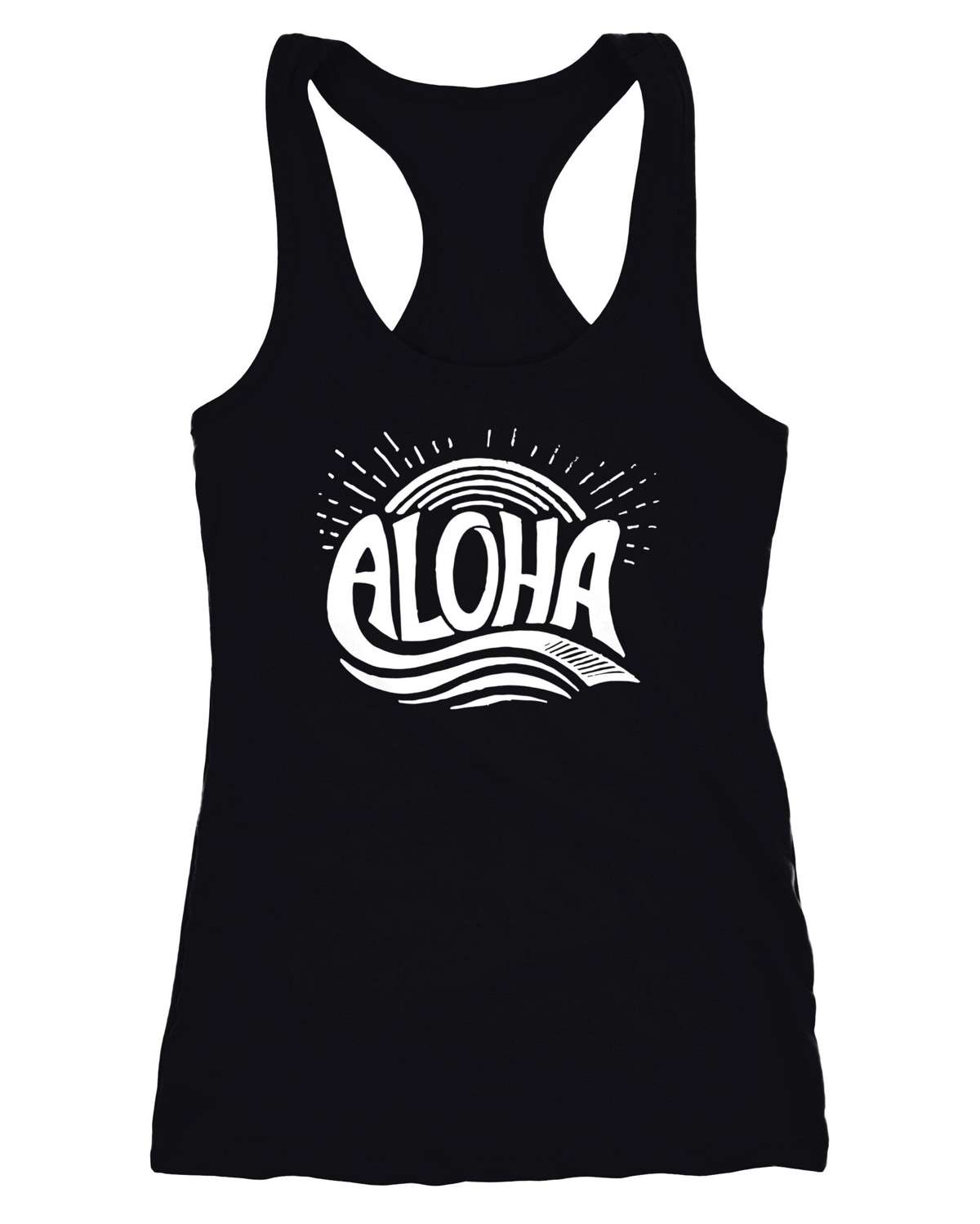 Майка женская безрукавка Aloha waves surfing Summer Racerback ®