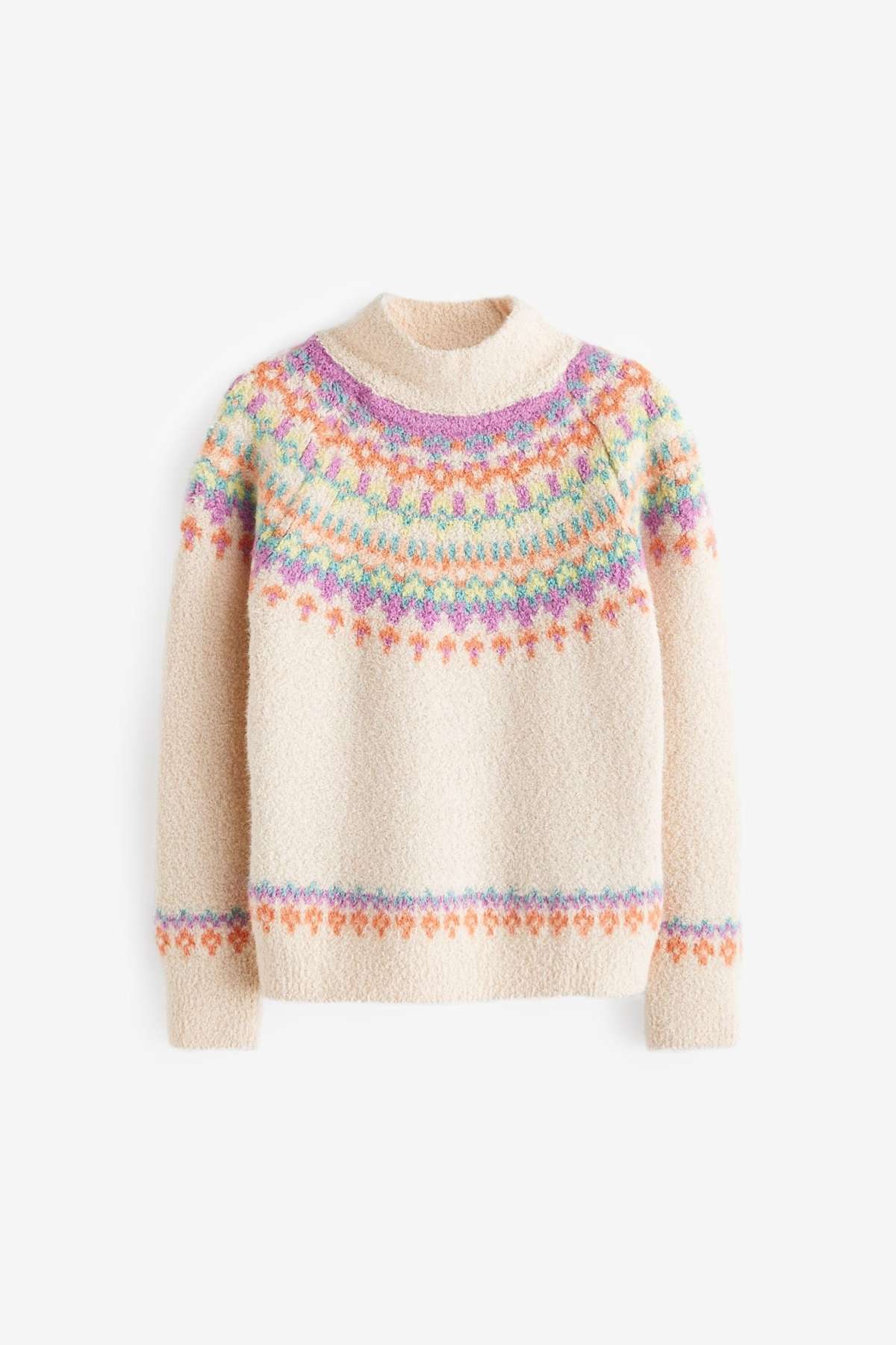 Вязаный свитер-свитер с норвежским узором (1 шт.)