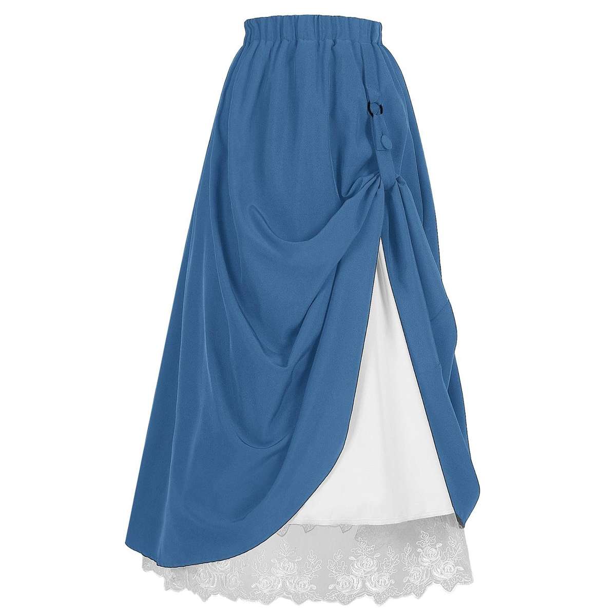 Юбка-трапеция, двухслойная юбка с высокой талией в стиле ретро на Хэллоуин