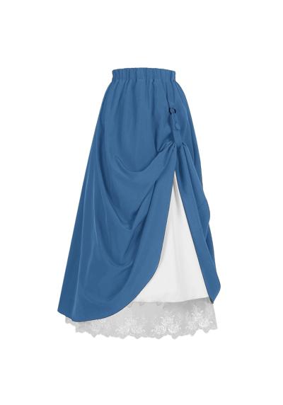 Юбка-трапеция, двухслойная юбка с высокой талией в стиле ретро на Хэллоуин